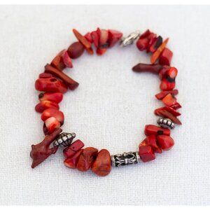 8 inch, Vintage Scarlet Stones Stylish Bracelet - D1